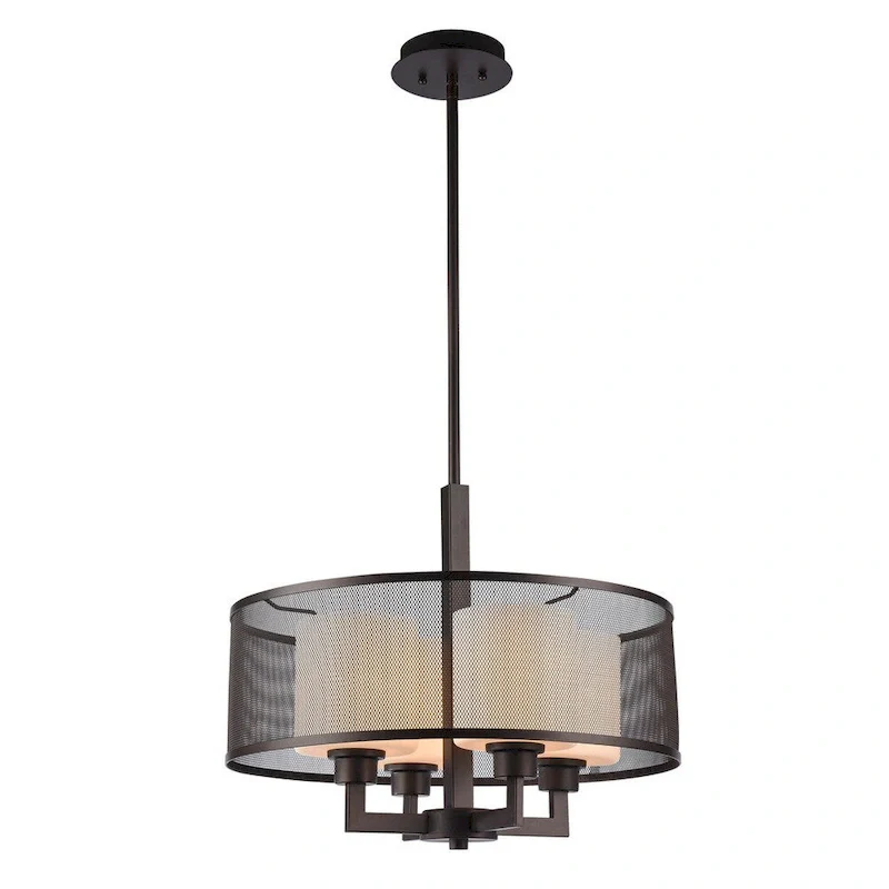 Transitional 4-light Oil Rubbed Bronze Pendant