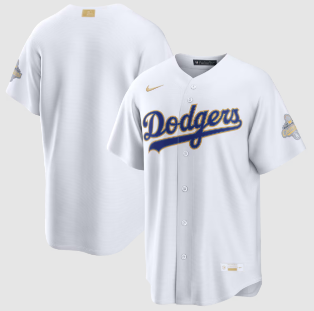 Los Angeles Dodgers White 2026 Gold Collection Stadium Jersey