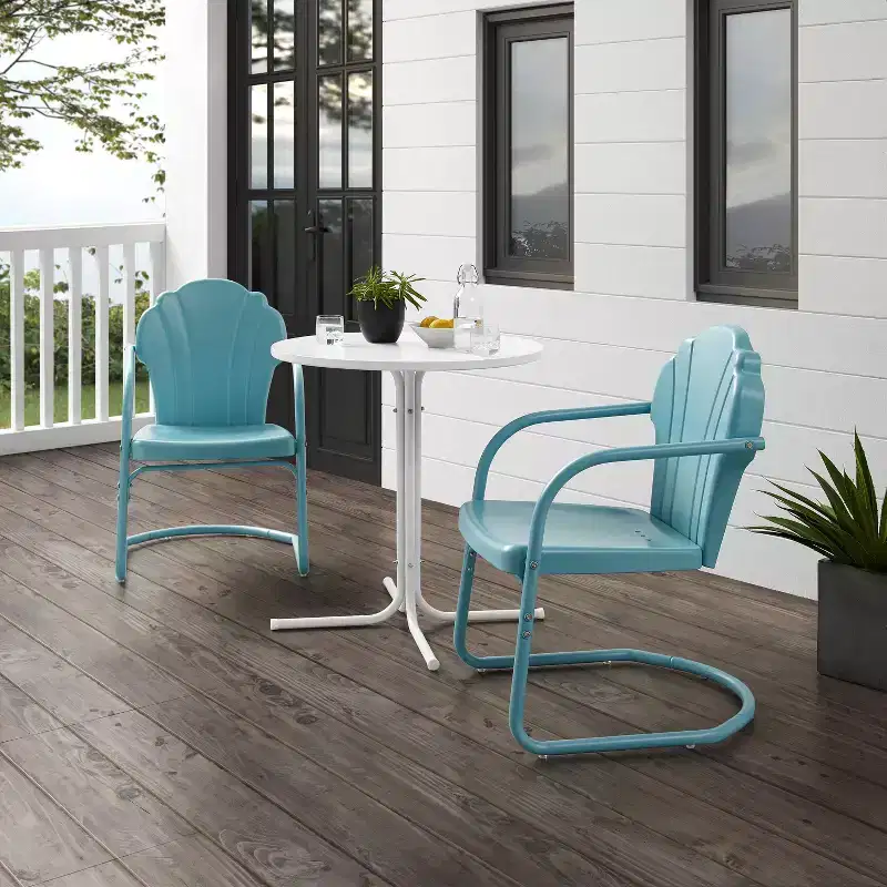 Crosley 3pc Tulip Retro Metal Bistro Set