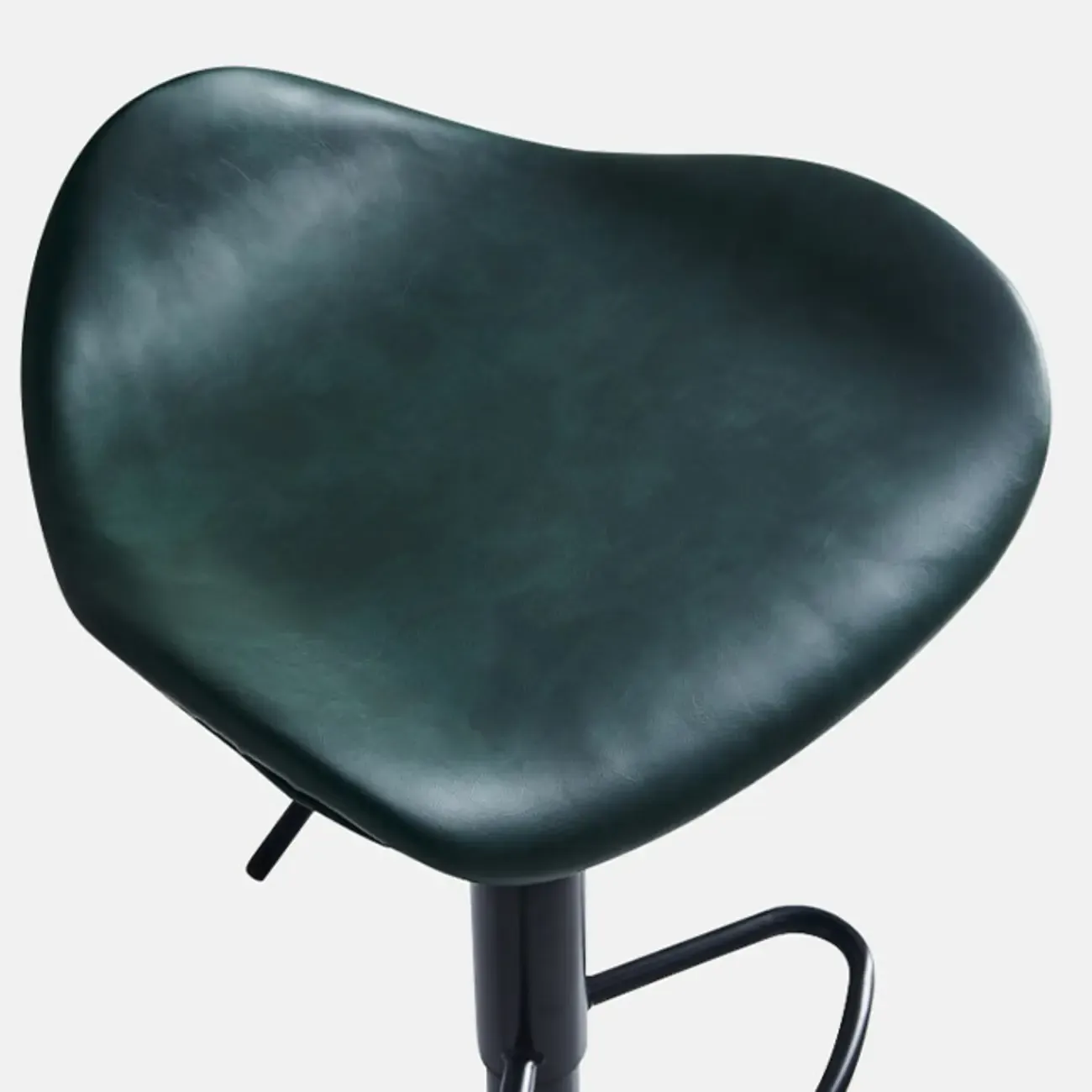 Saddle Black Pedestal Swivel Adjustable Bar Stool