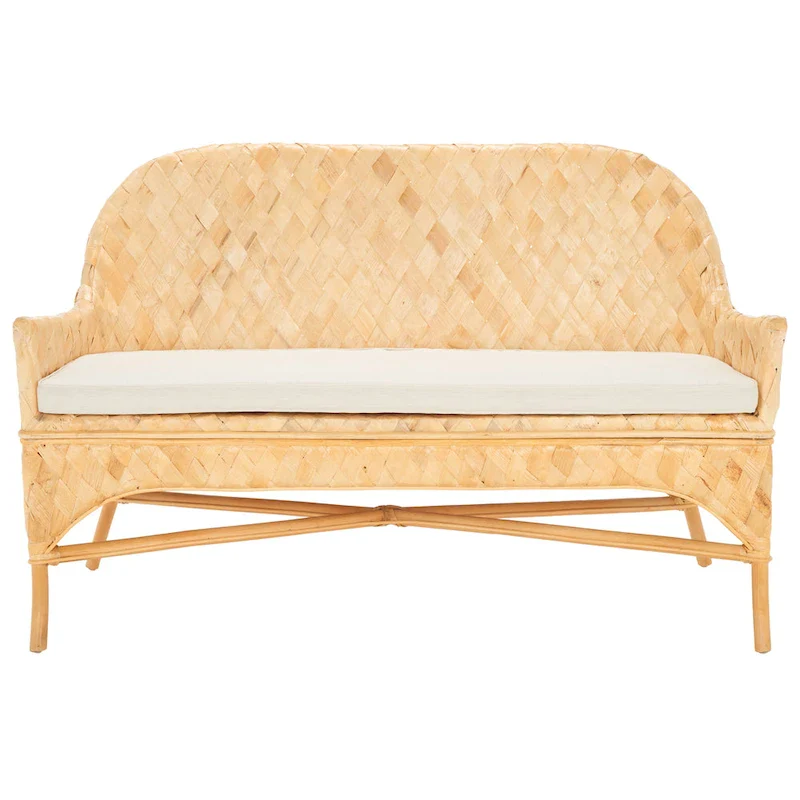 SAFAVIEH Marfisa Woven Sofa Bench - 52 W x 24 D x 33 H - 52Wx24Dx33H