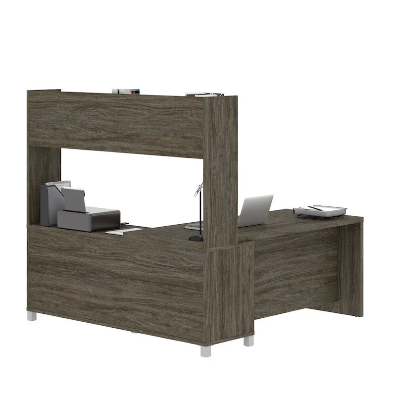 Pro-Linea L-Desk with Open hutch
