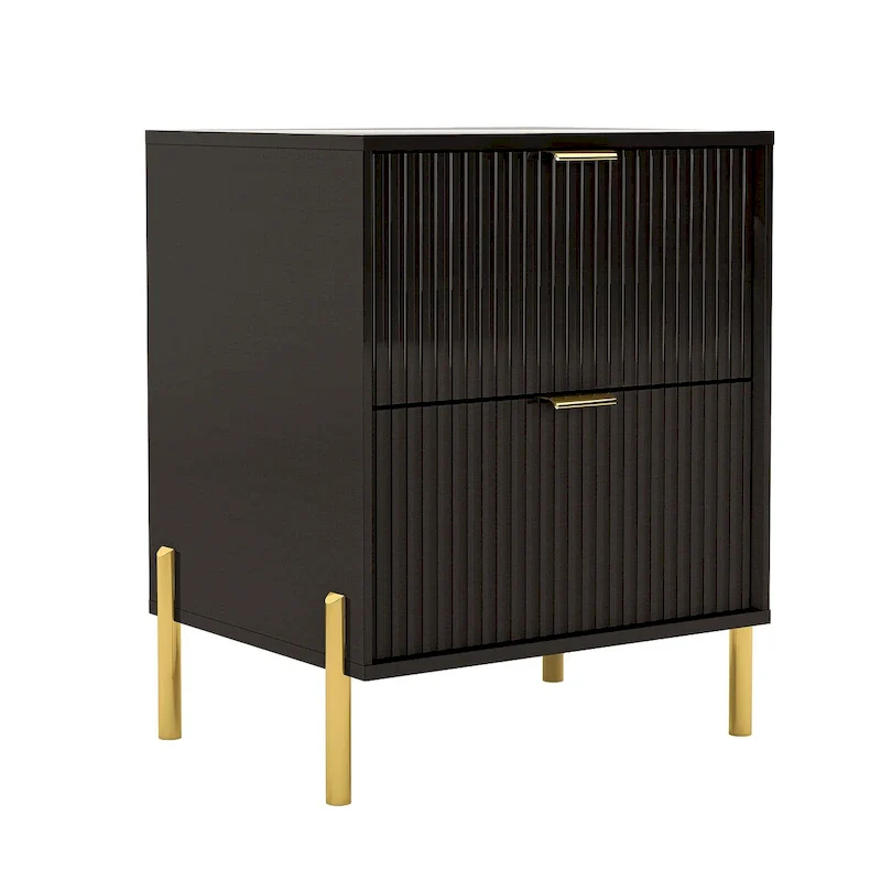 Modern 2-Drawer Nightstand Bedside Table End Table Furniture