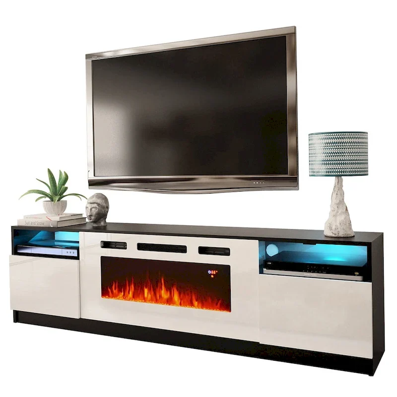 Strick & Bolton Amsden Electric Fireplace TV Stand