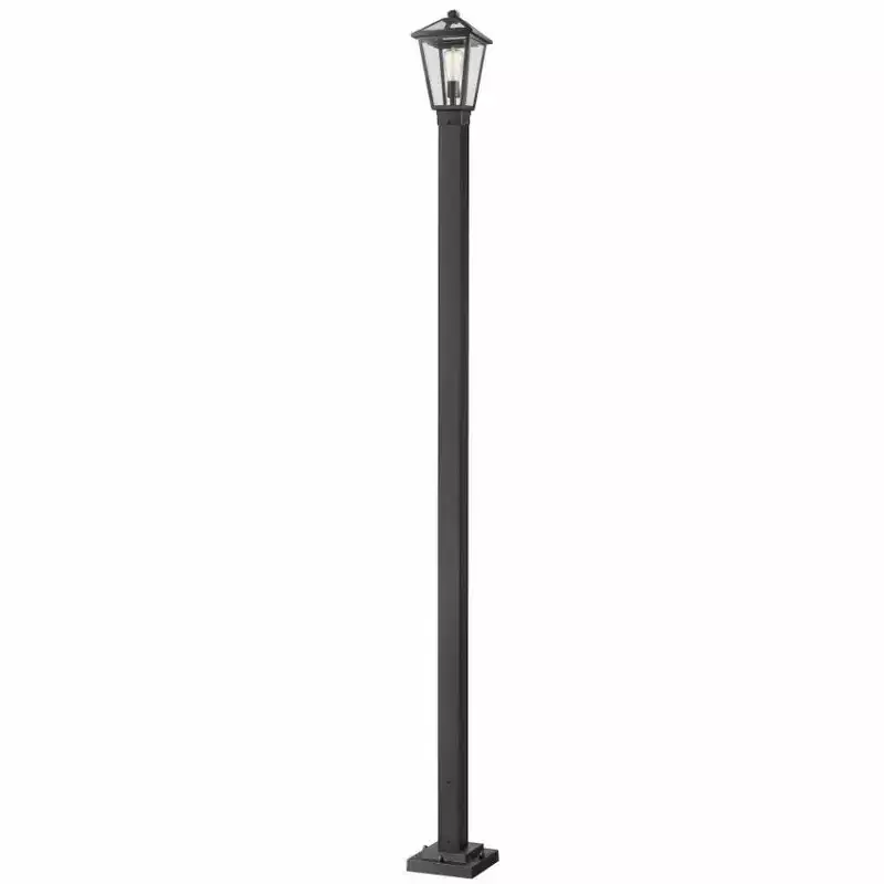 Talbot 110 Outdoor Post Light - Dimmable Steel Fixture for Walkways, 1 Bulb, Wet Rated