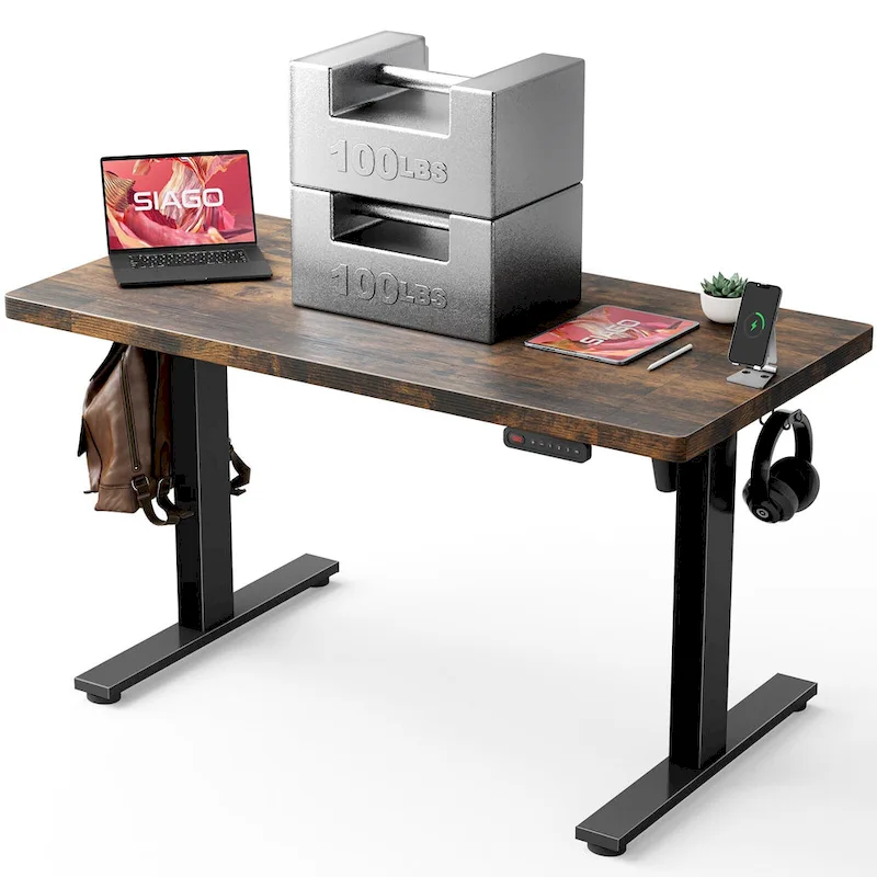 SIAGO 48 x 24 Inch Computer Desk Height Adjustable Electric Sit Stand Up Desk