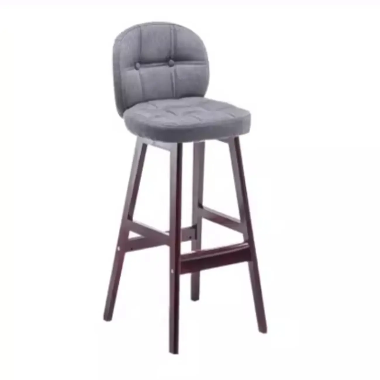 Elegant Low Back Bucket Faux Leather Bar Stool