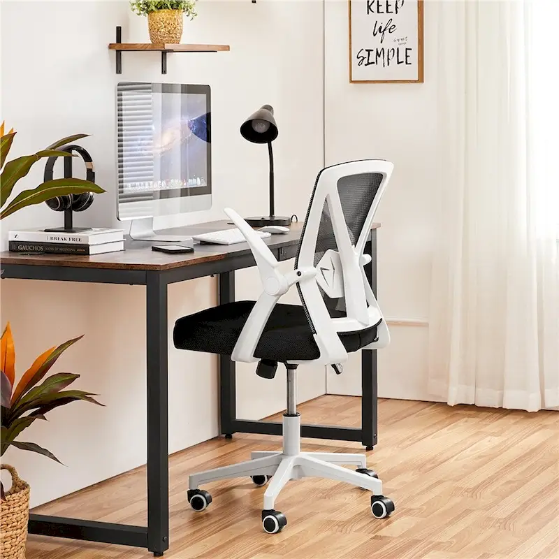 Mesh Office Chair with Flip-up Armrests