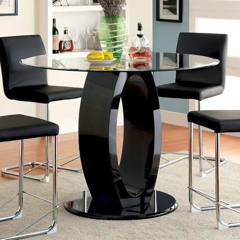 48-inch High-gloss Round Counter Height Table