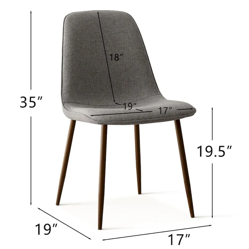 Modern Solid Back Side Dining Chair(Set of 4)