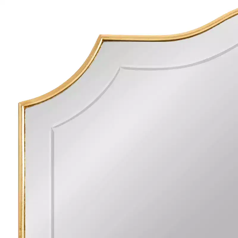 Kate & Laurel All Things Decor 32"x28" Hollyn Arched Wall Mirror Gold