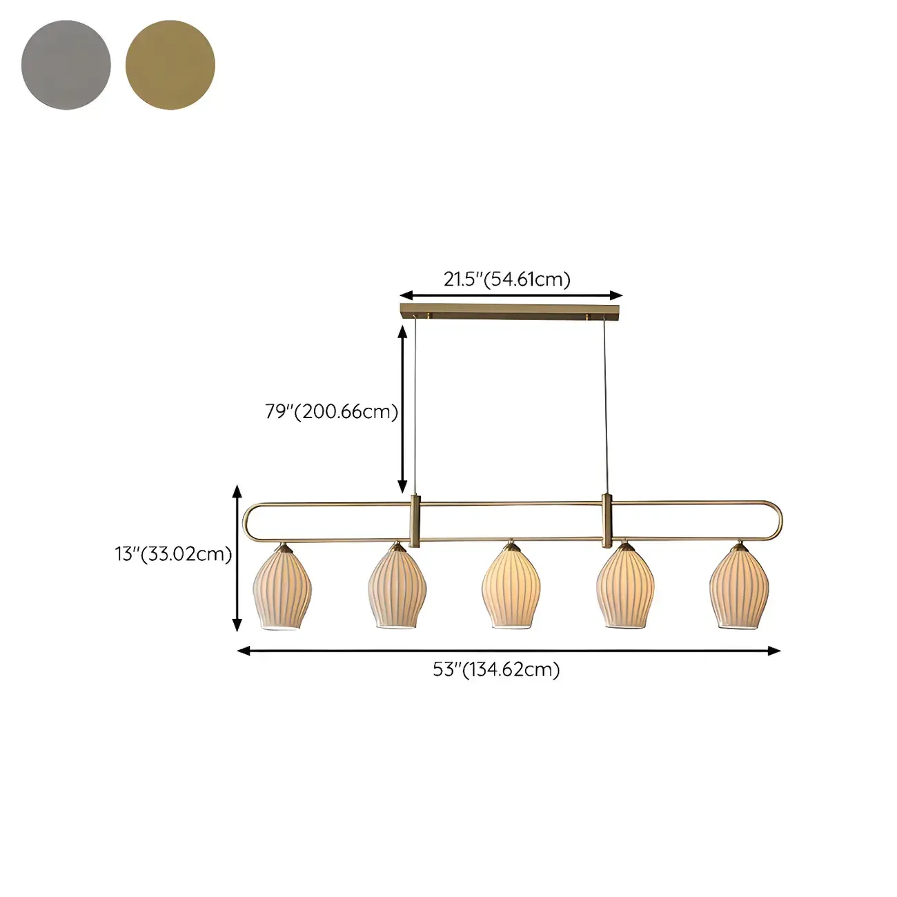 Simple Modern Ceramic Multi-Light Island Pendant Light