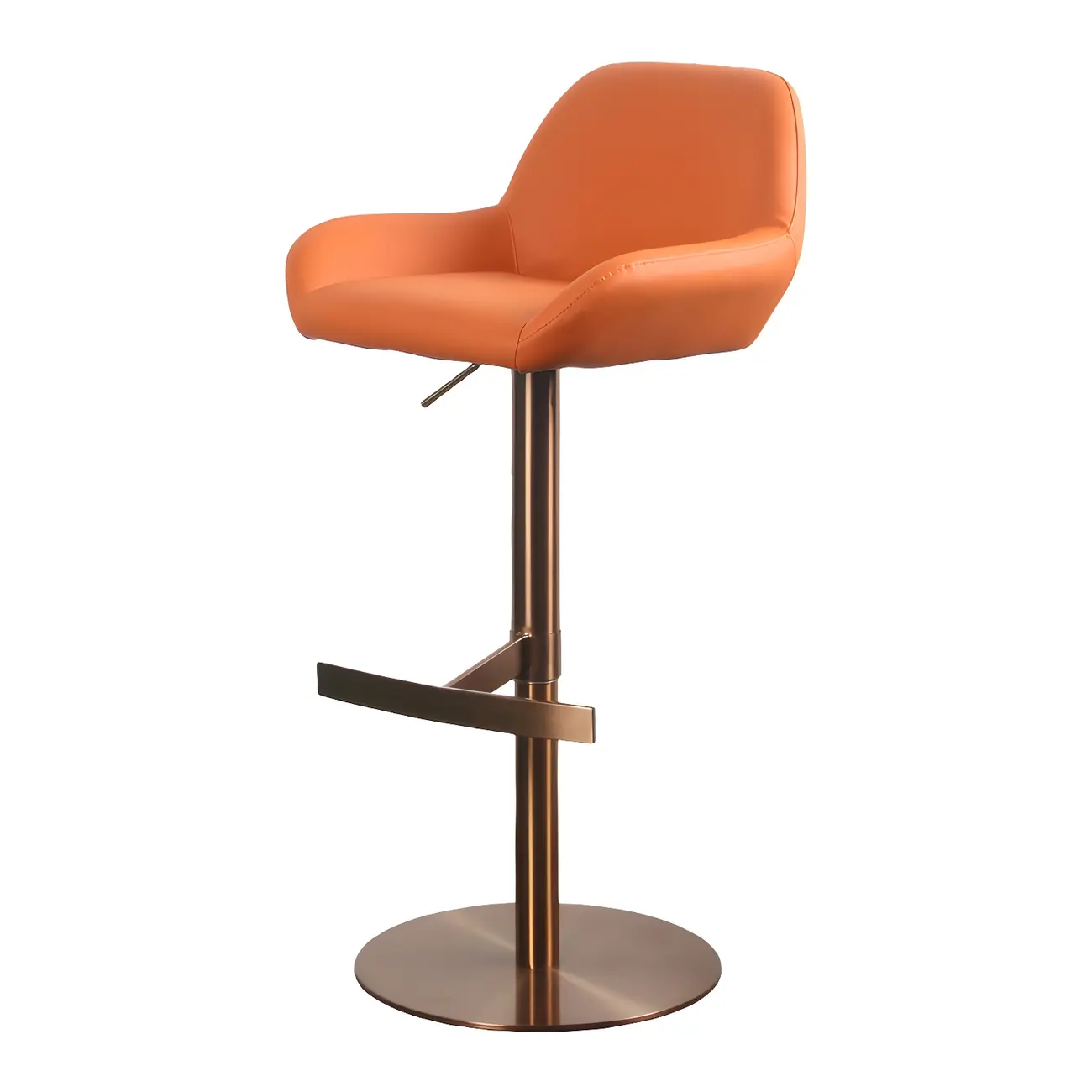 Glossy Metal Bucket Swivel Adjustable Bar Stools