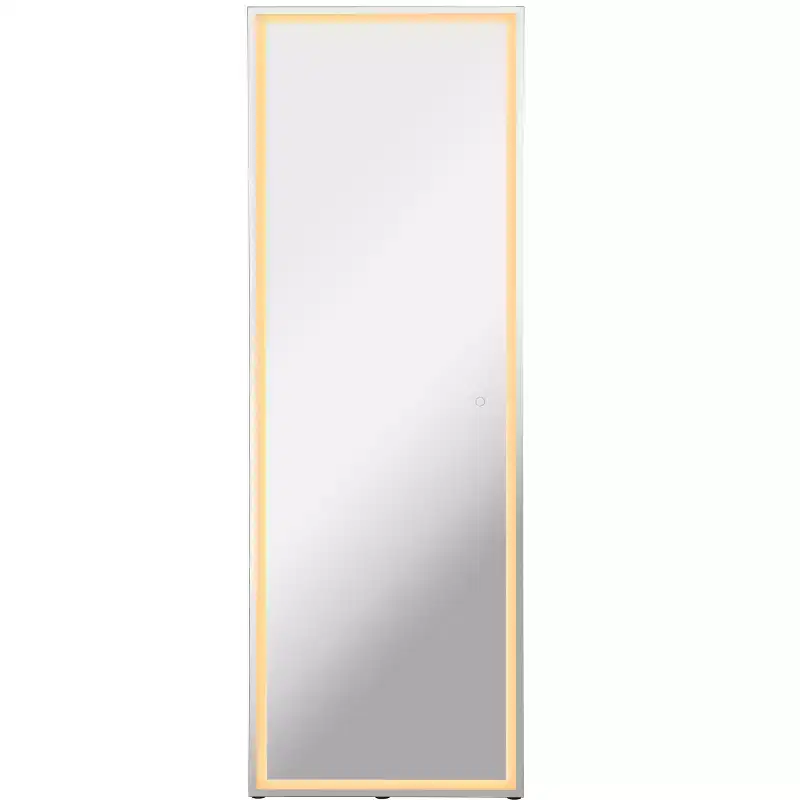 Soraya 65 x 22 Full-length Frameless Anti-Fog Plug-in/Hardwire Aluminum Front-lit Tri-color LED Freestand/Hang Mirror w/ Touch Control - JONATHAN Y