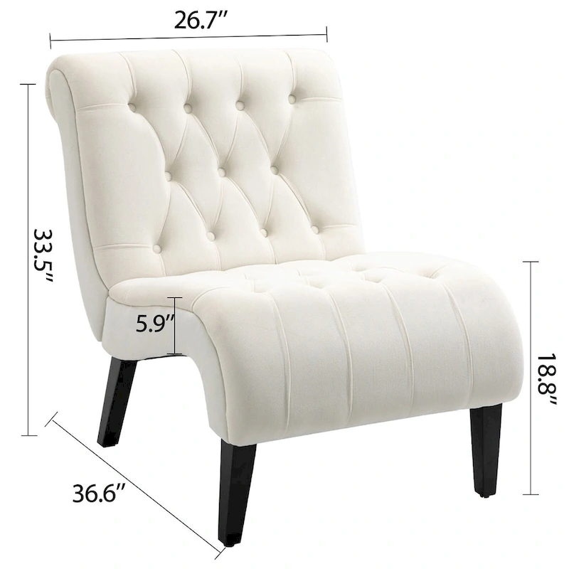 AVAWING Armless Accent Upholstered Lounge Chair