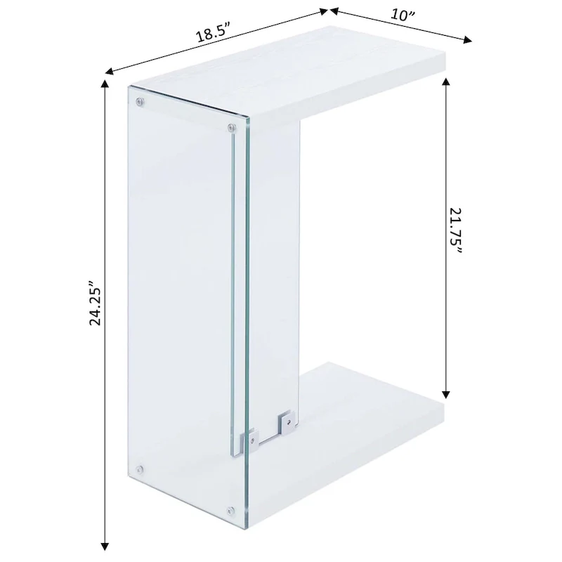 Convenience Concepts SoHo Glass C End Table