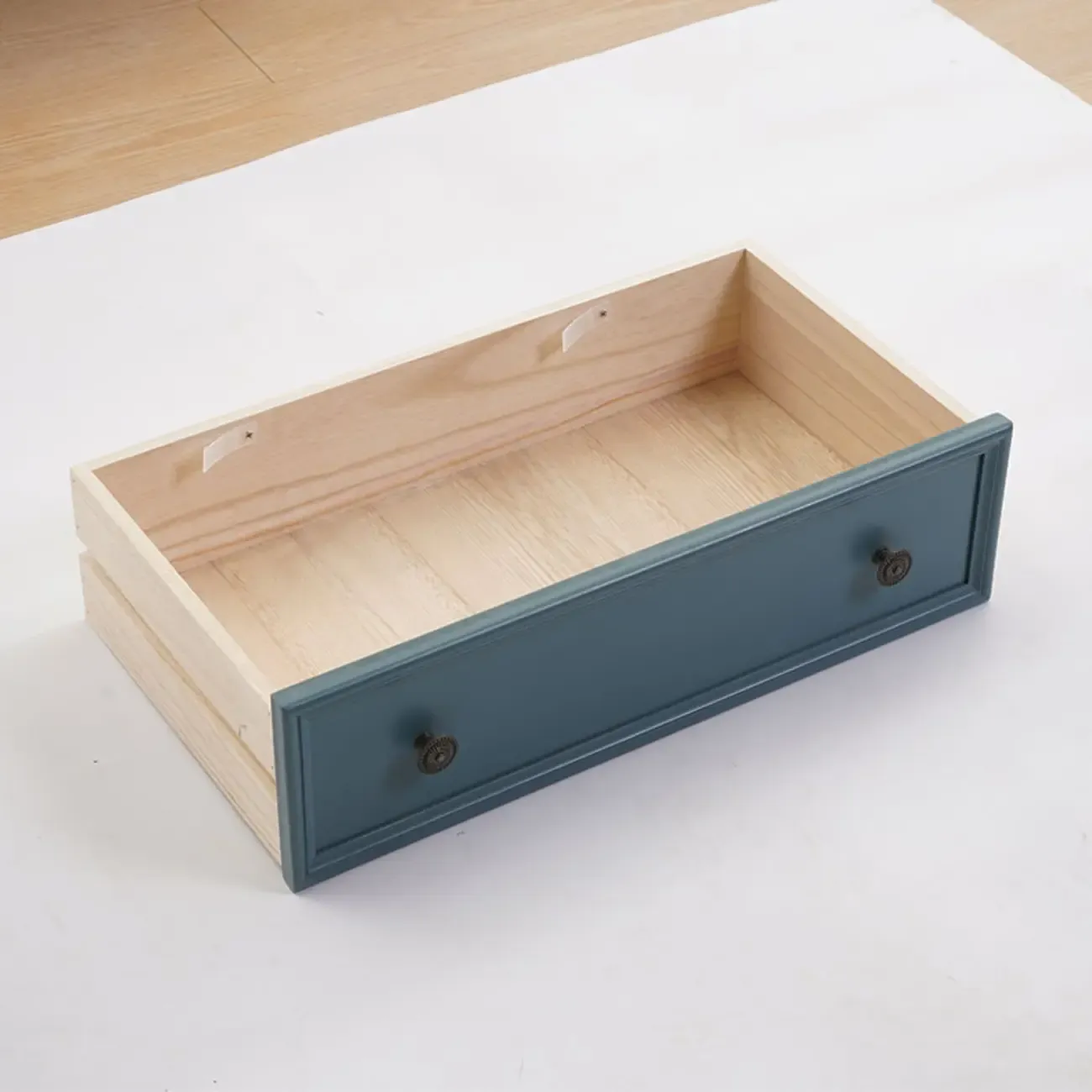 French Square White Wooden 7-Drawer Chest