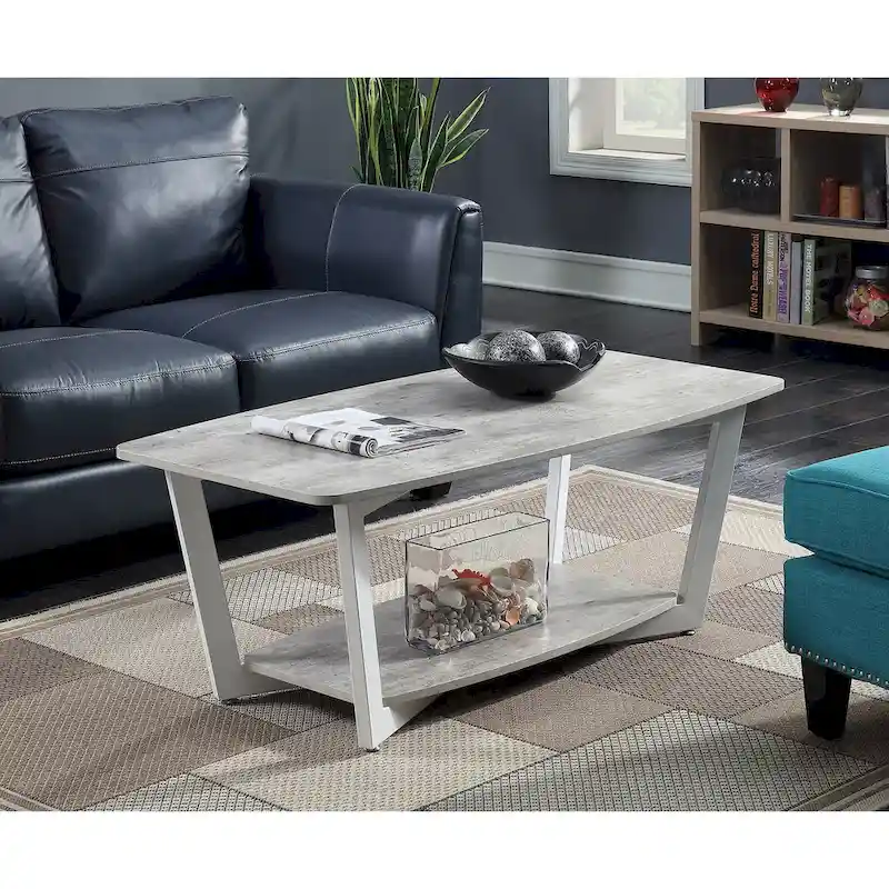 Convenience Concepts Graystone Coffee Table with Shelf