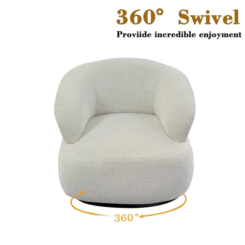 Kieon 33W 360 Swivel Modern Barrel Chair Accent Chair Set of 2