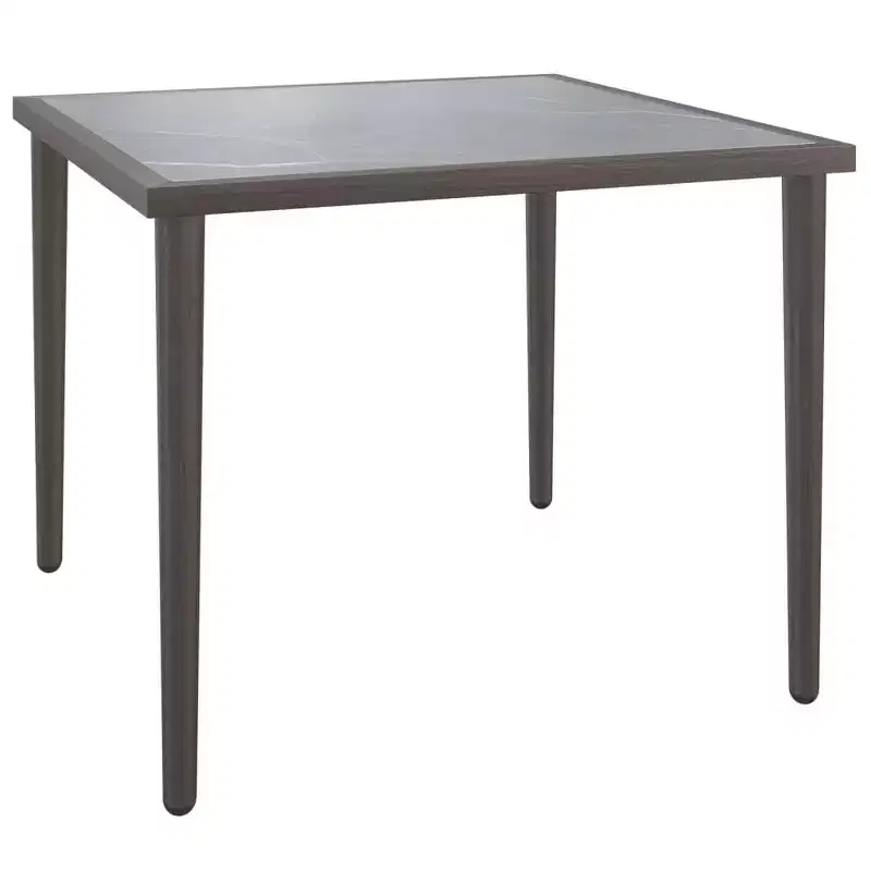 vidaXL Garden Table Grey Steel Small Modular Garden Table Square