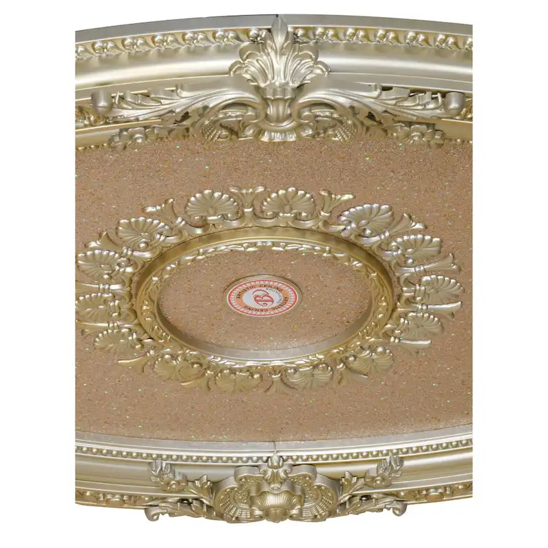 Golden Rocaille Oval Chandelier Ceiling Medallion