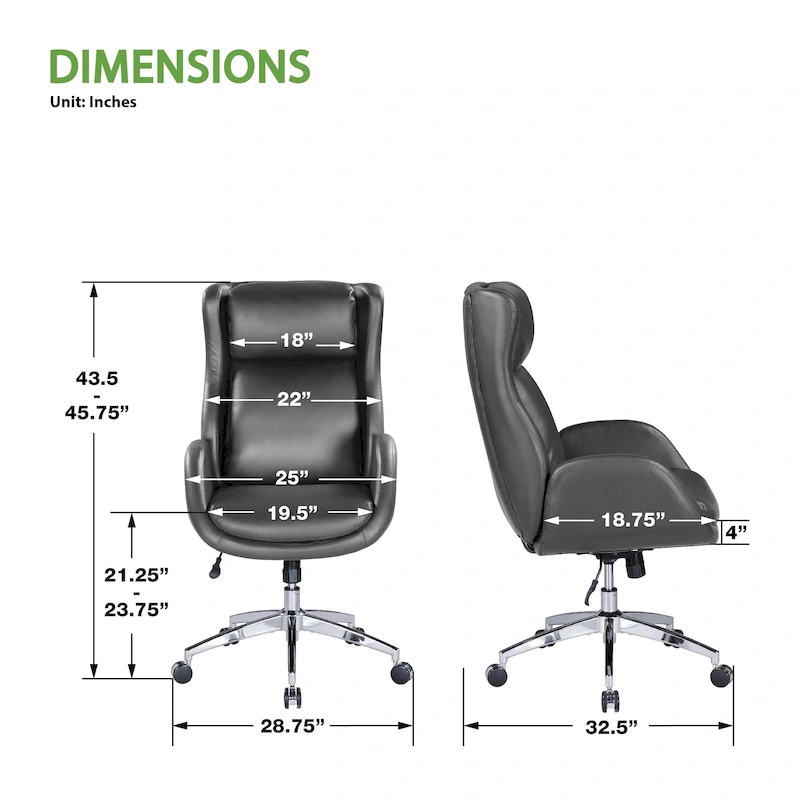 Blanchard Office Chair in Faux Leather
