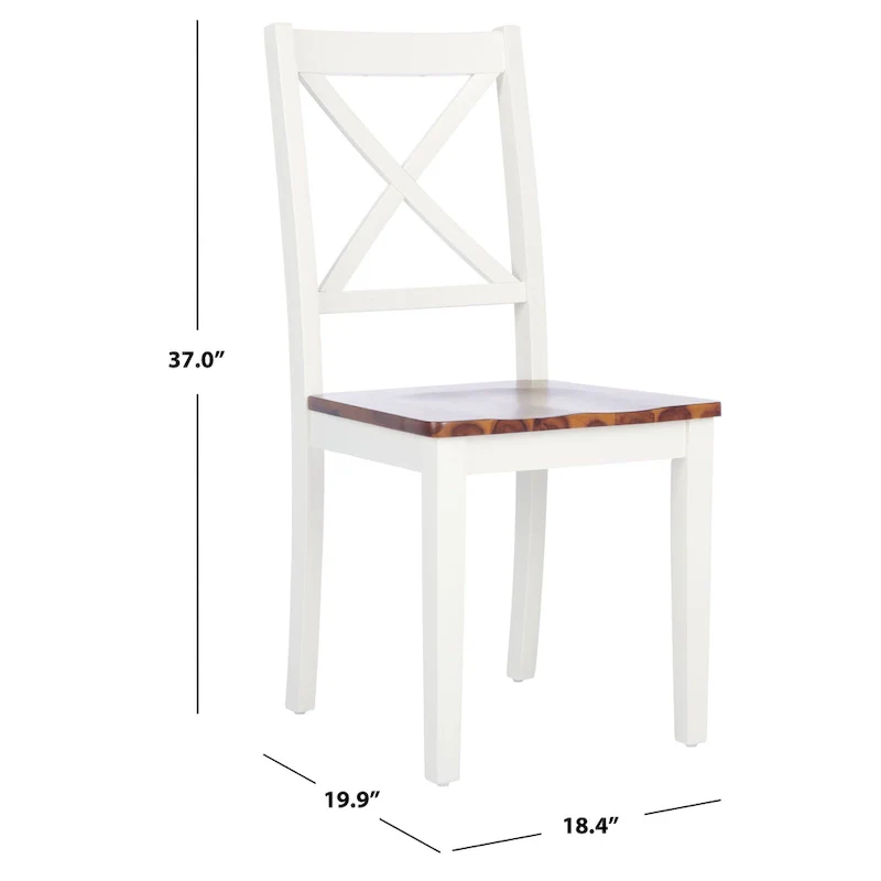 SAFAVIEH Lulla Farmhouse x-Back Dining Chair (Set of 2)