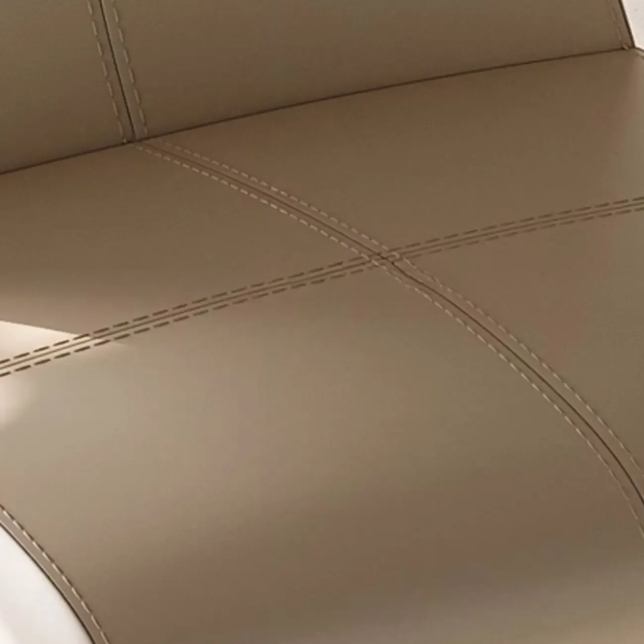 Modern White Leather Square Upholstered Swivel Bar Stools