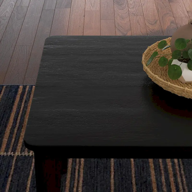 Brentwood Black Wood Rectangle Dining Table by Homestyles - 66 x 30 x 36