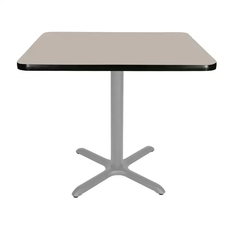 Hampden Furnishings 30" Bennet Collection Square with X Base Dining Table Gray/Gray Nebula