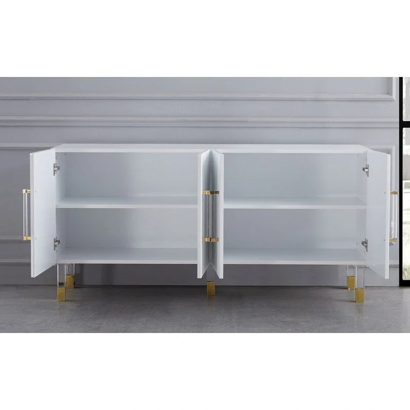 Best Master Furniture Lawson 64 Sideboard with Acrylic Legs