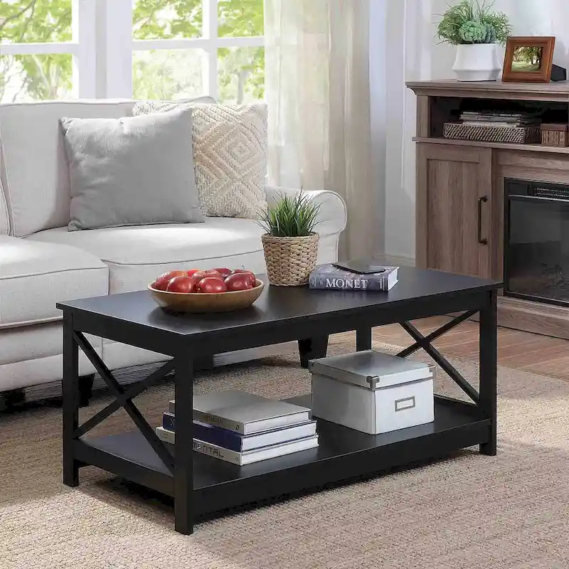 Convenience Concepts Oxford Coffee Table with Shelf