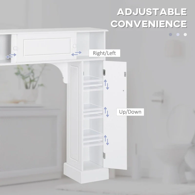 Over the Toilet Bathroom Cabinet with Adjustable Shelves