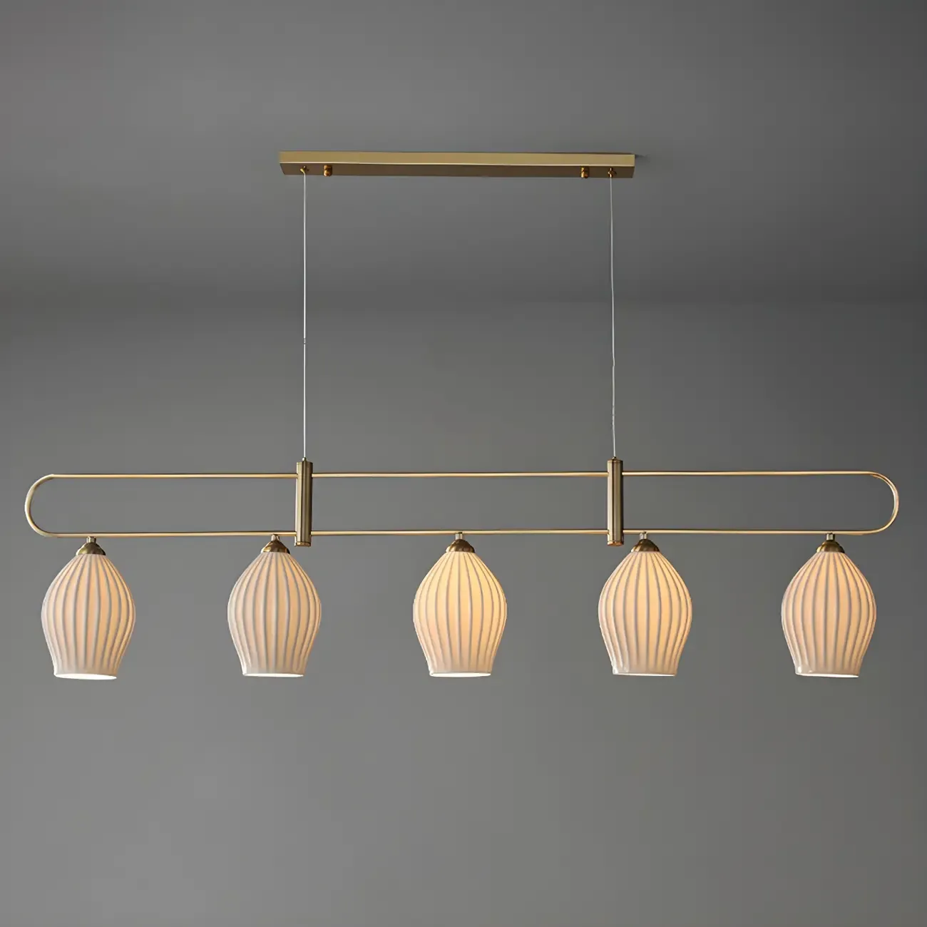 Simple Modern Ceramic Multi-Light Island Pendant Light