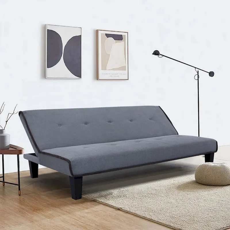 Clihome Biscuit Back Convertible Sofa with Mattress
