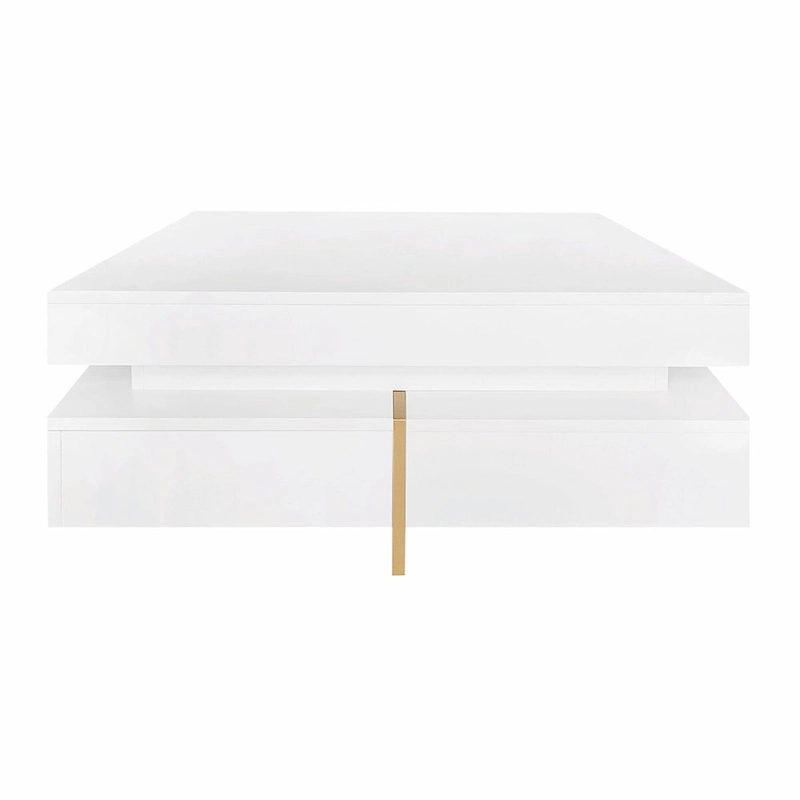 Stylish High Gloss Coffee Table with 4 Drawers