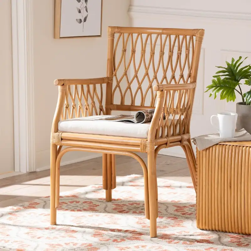 Maisa Bohemian Light Honey Rattan Arm Chair