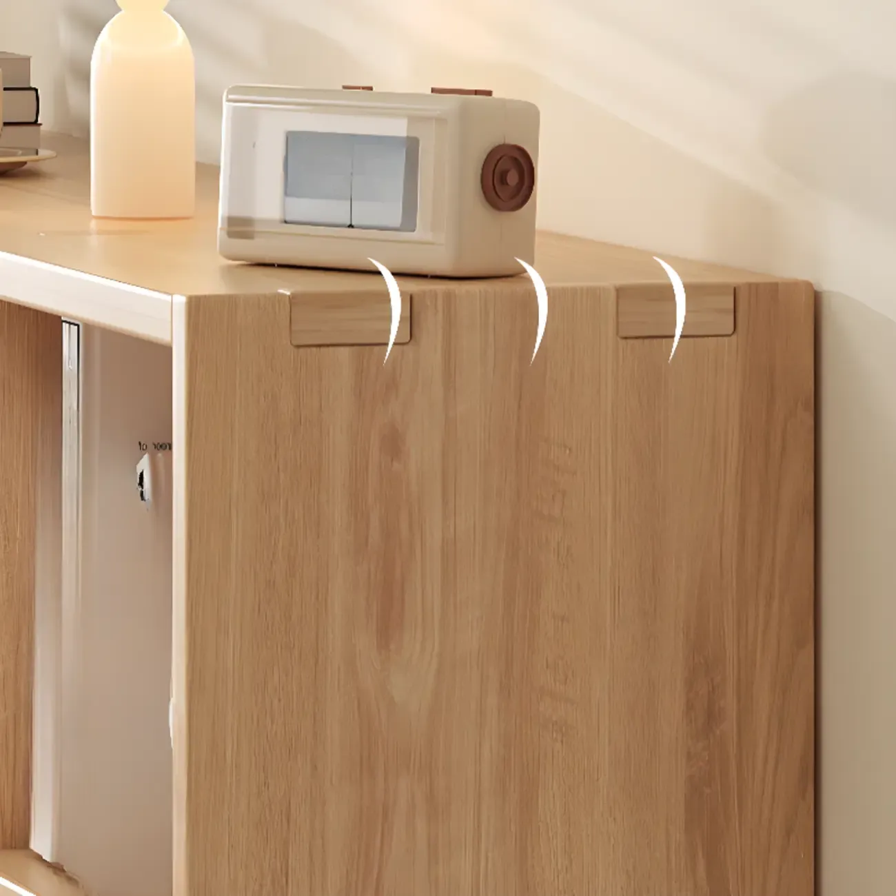 Modern Modular Rectangular Lateral Pine Wood Bookcase