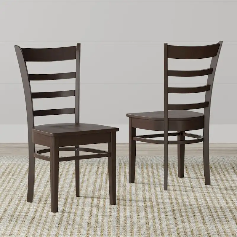 5-Piece Dining Set, 42 Round Drop-Leaf Table and Slat Back Chairs