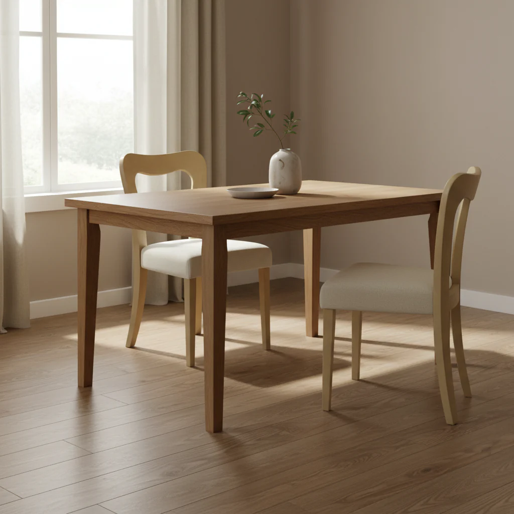 Modern Upholstered Dining Chair Set of 2 with Open-Back Design