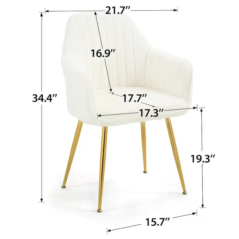 Upholstered Dining Chair (Set of 6) Velvet Accent Arm Chair