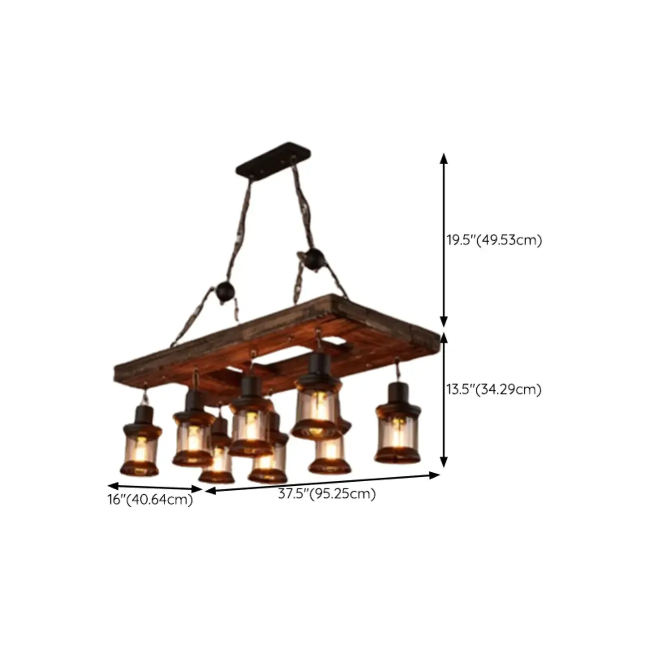 Industrial Island Light Brown Steampunk Cylindrical Pendant Light