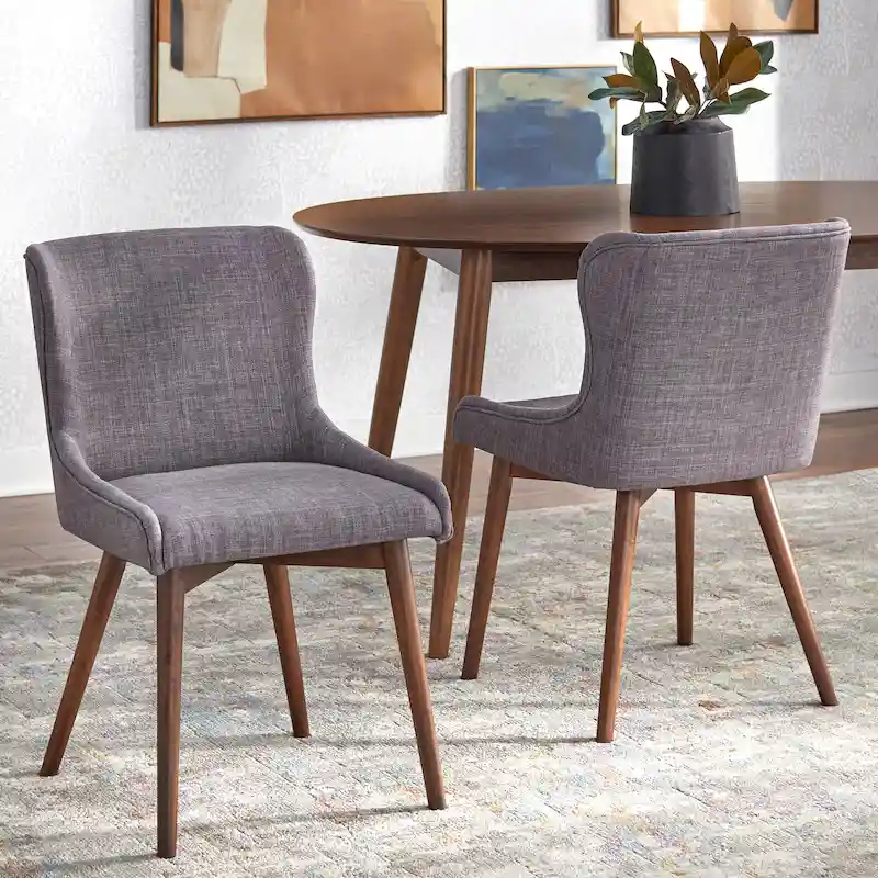 Simple Living Seguro Upholstered Mid-century Dining Chairs (Set of 2)