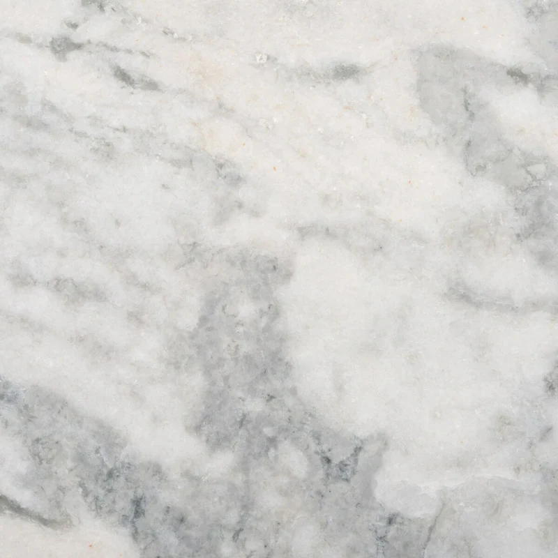 Round Marble Top Coffee Table with Acacia Wood Legs – White/Natural / White/Black