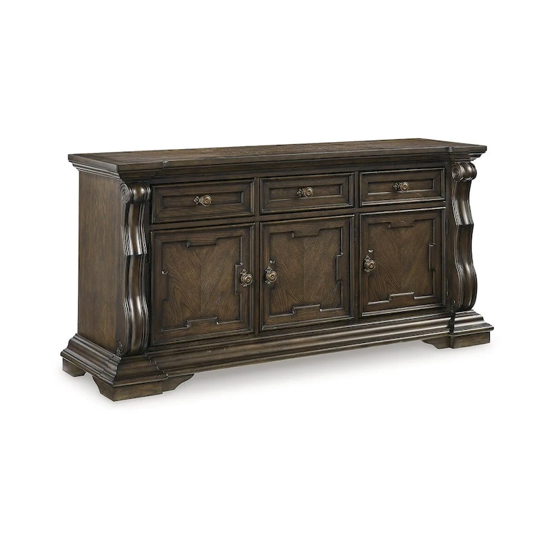 Signature Design by Ashley Maylee Dark Brown Dining Buffet - 71.63 W x 20.75 D x 34.38 H