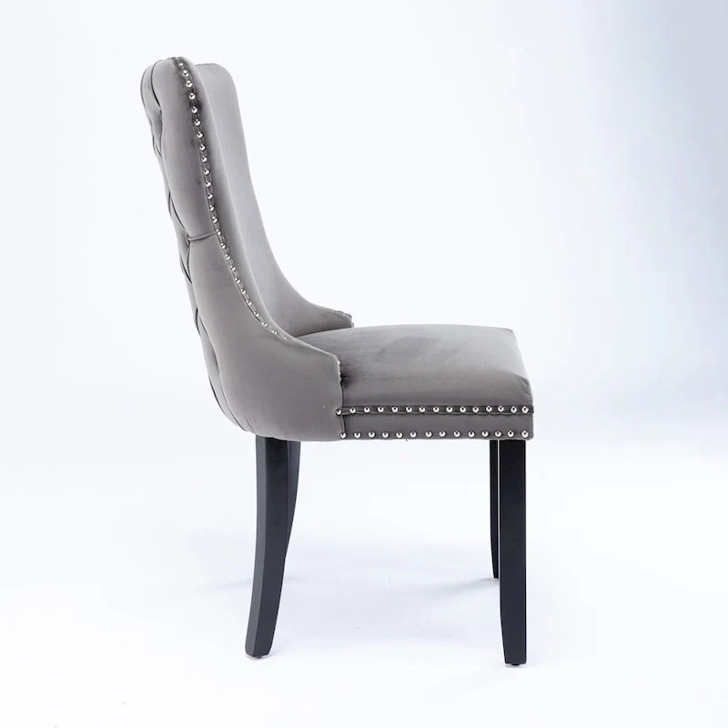 A&A Furniture Upholstered Wing-Back Dining Chair