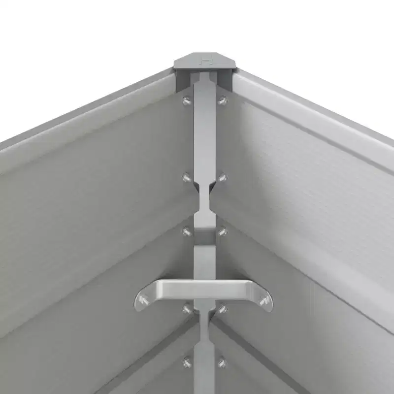 vidaXL Planter Light Grey 195 x 100 x 45 cm Galvanised Steel