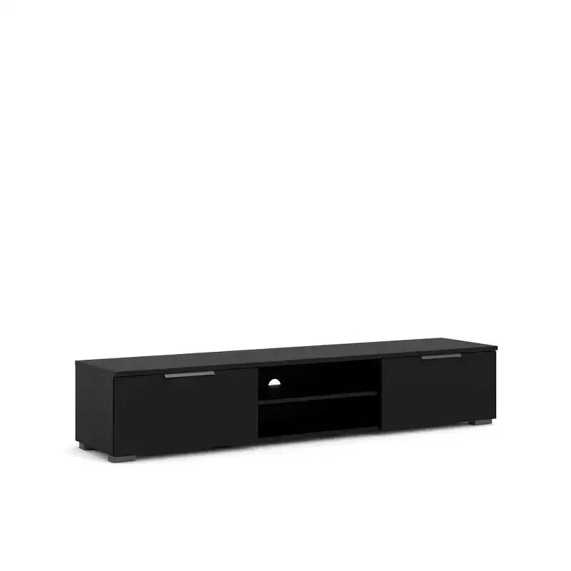 Tvilum, Match 2 Drawer 2 Shelf TV Stand, Black Matte