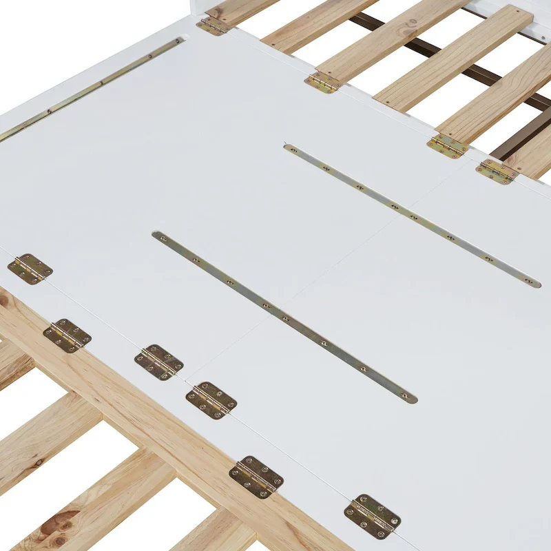 Queen Murphy Bed with Cabinet Design, Multi-Functional, 400lb Capacity