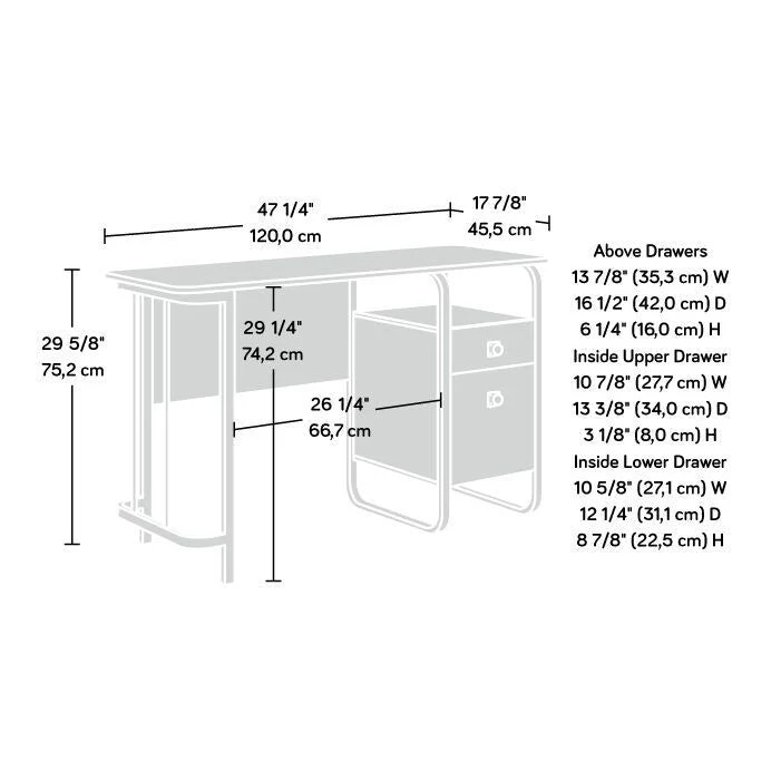 Station House Desk Etched Oak